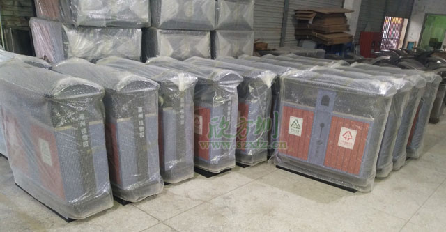 戶(hù)外鋼木分類(lèi)垃圾桶廠(chǎng)家生產(chǎn)圖