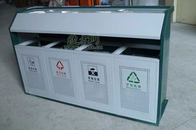 孝感推廣鋼板四分類垃圾箱 引導(dǎo)垃圾分類投放