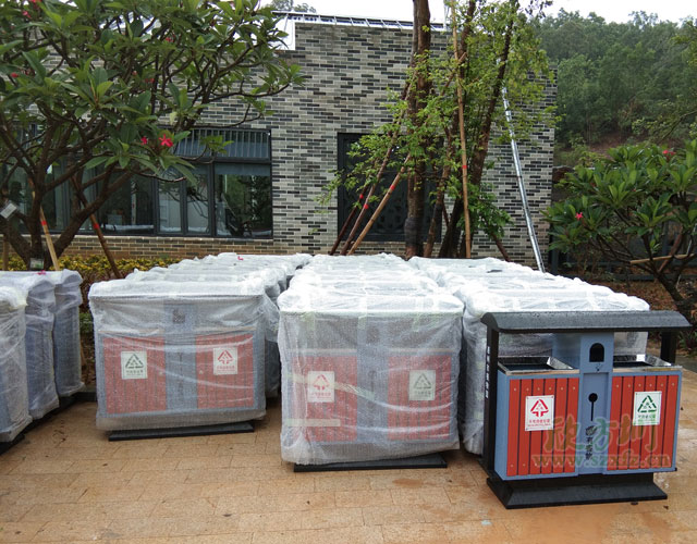 戶(hù)外鋼木分類(lèi)垃圾桶廠(chǎng)家生產(chǎn)圖